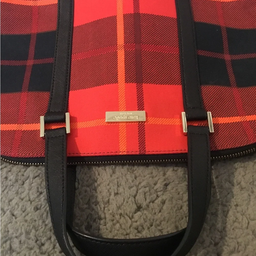 EUC Kate Spade Newbury Lane Plaid Tote Bag - Picture 5 of 11